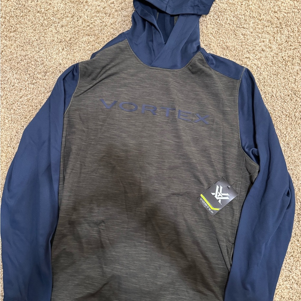Vortex Blue and Gray Pullover Hoodie